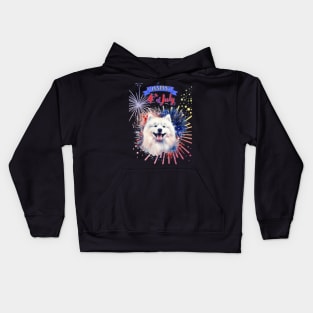 Samoyed: Happy 4th of July Kids Hoodie